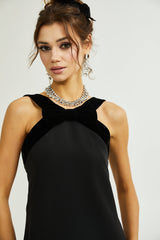 Catriona velvetbow lowback mini dress