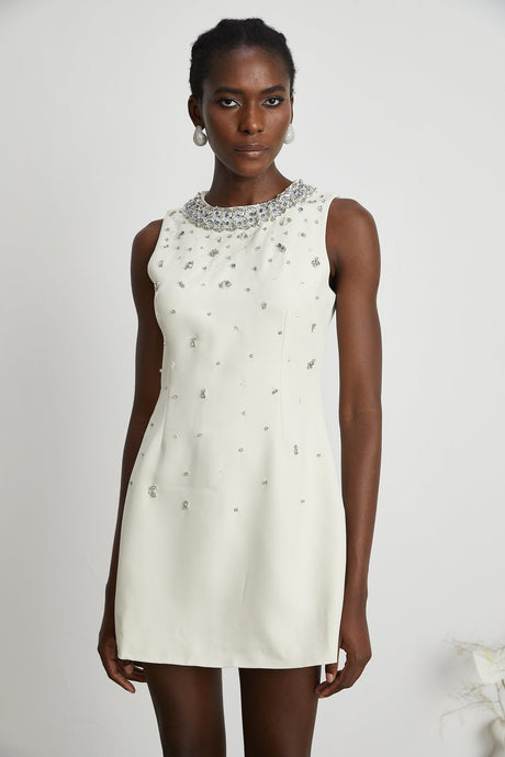 Cécile crystalembellished mini dress