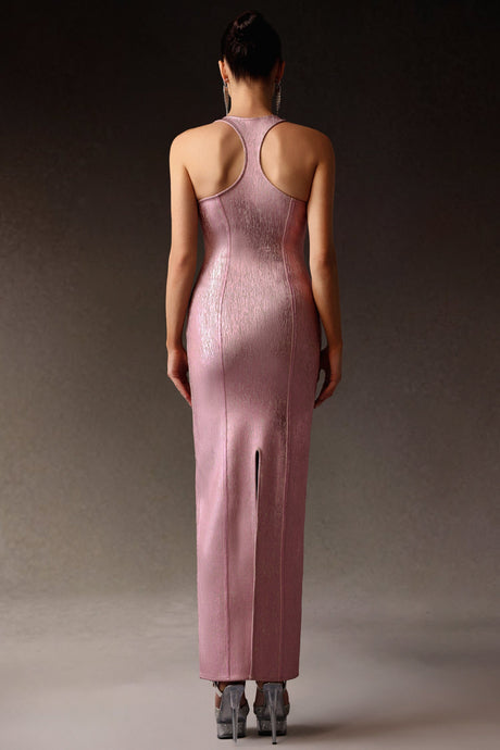 Cecilia Pink Starfish Embellished Sleek Silhouette Dress