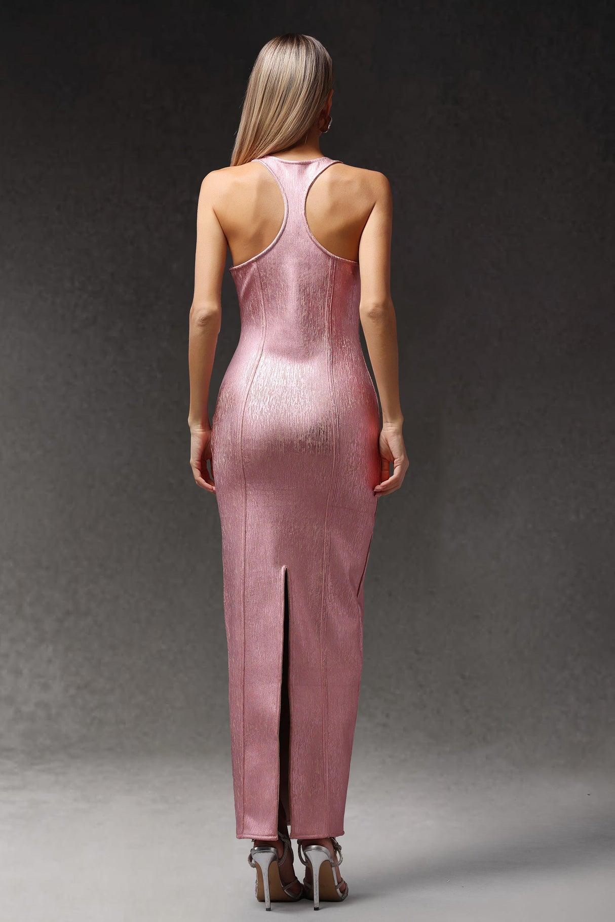 Cecilia Pink Starfish Embellished Sleek Silhouette Dress