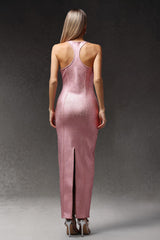 Cecilia Pink Starfish Embellished Sleek Silhouette Dress