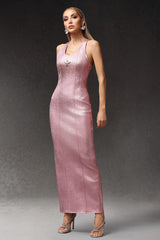 Cecilia Pink Starfish Embellished Sleevless Dress