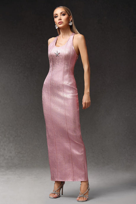 Cecilia Pink Starfish Embellished Sleevless Dress