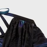 Céleste ombreprint pleated maxi dress
