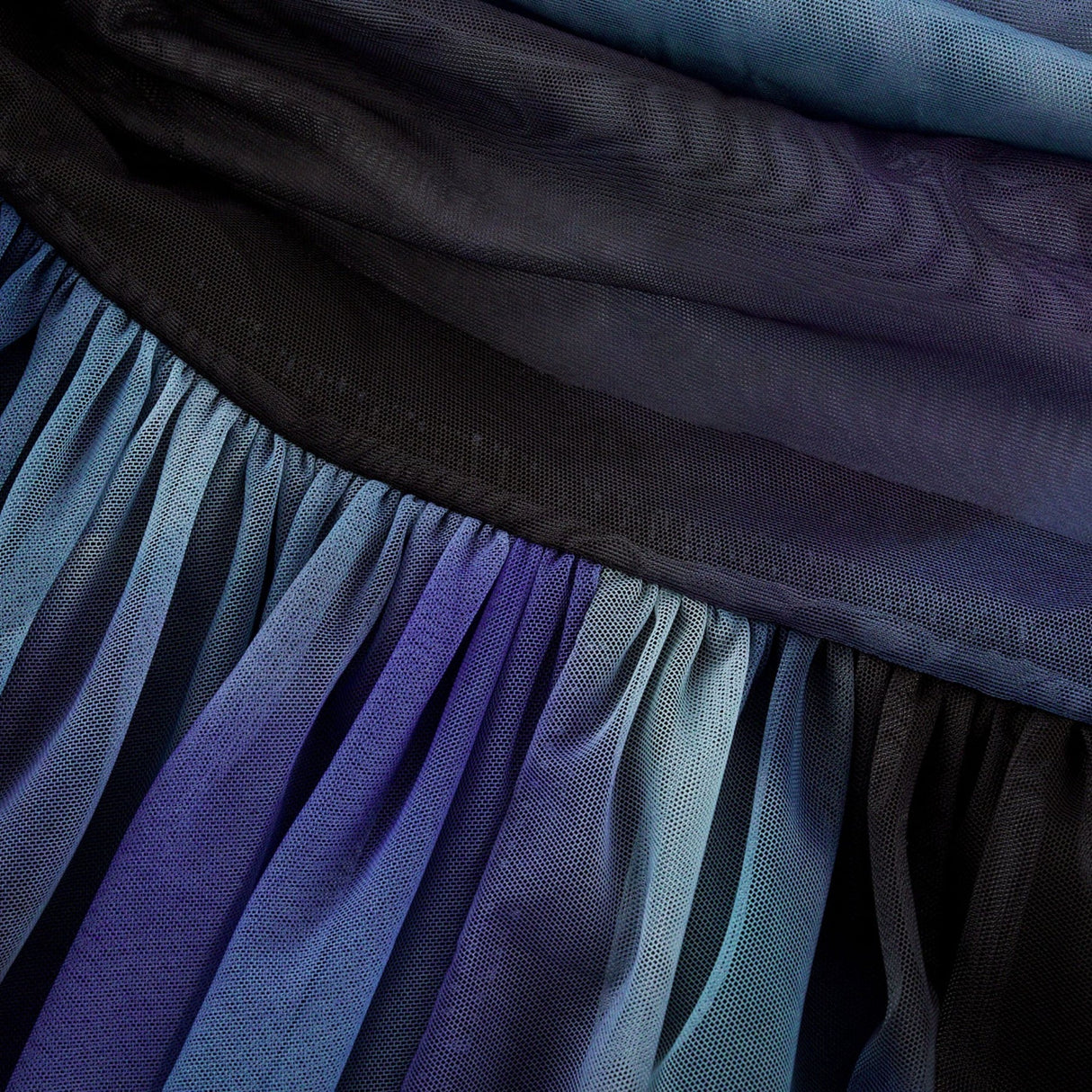 Céleste ombreprint pleated maxi dress