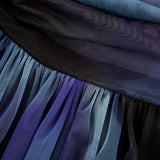 Céleste ombreprint pleated maxi dress