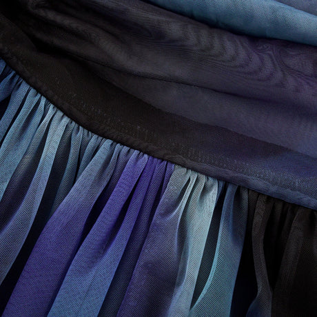 Céleste ombreprint pleated maxi dress