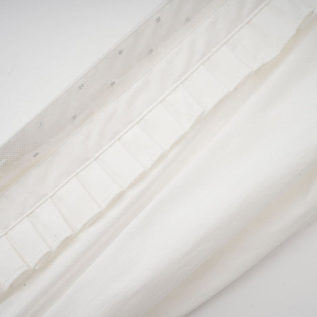 Céleste white pleated scarfcollar shirt