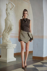 Célie Two Tone Bowknot Mini Dress