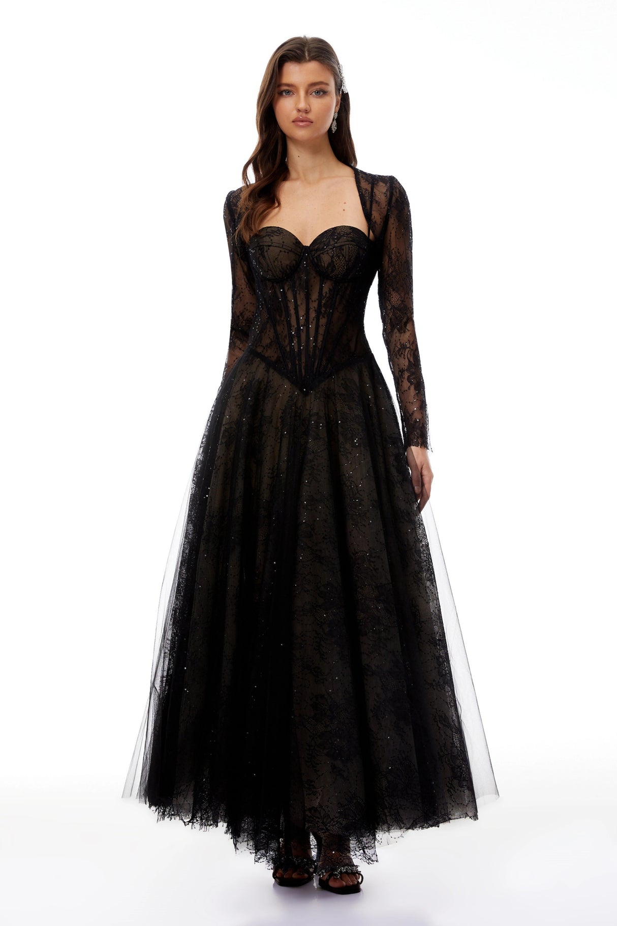 Celina Lace Corset Maxi Gown