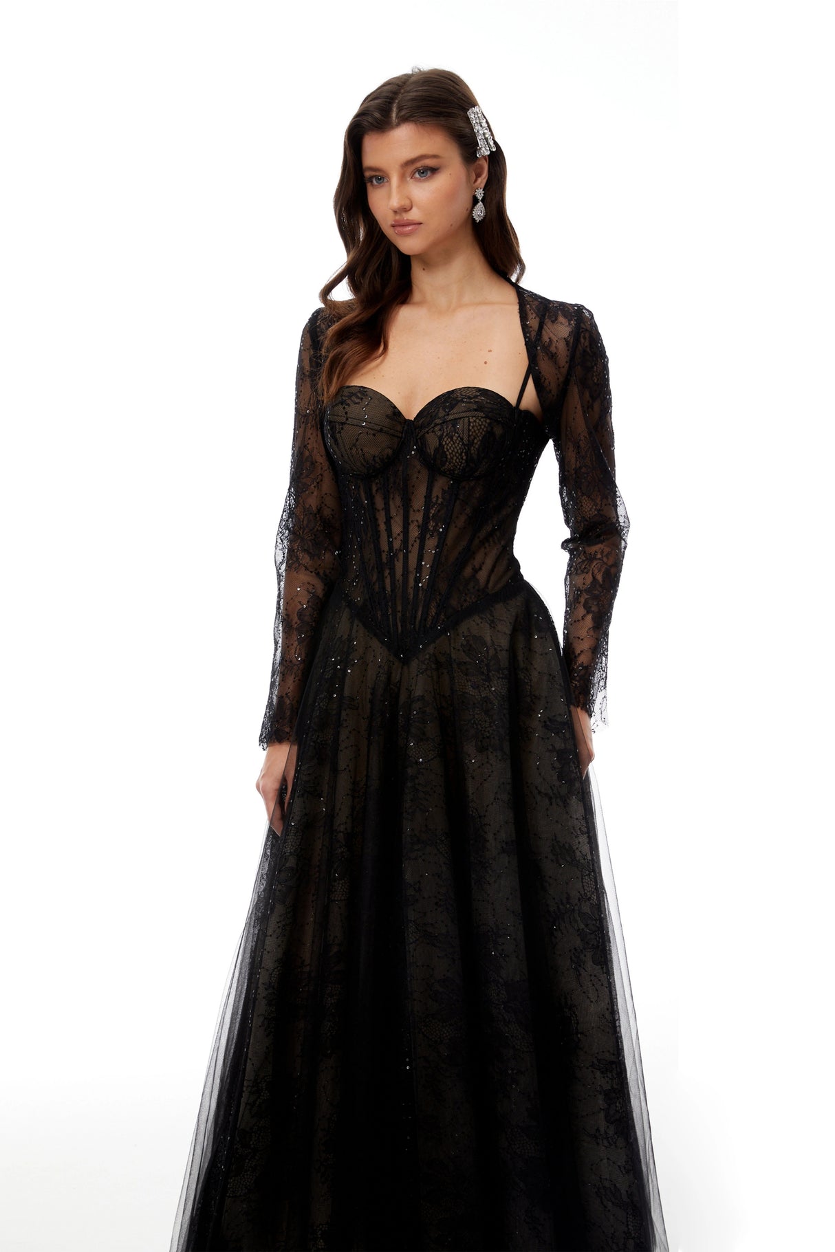 Celina Lace Corset Maxi Gown