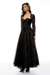Celina Lace Corset Maxi Gown
