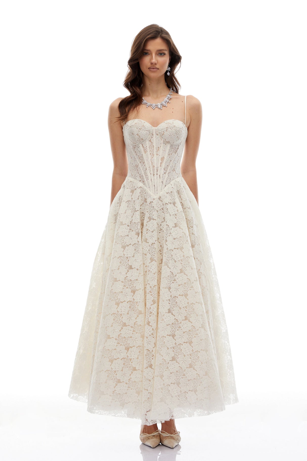 Celina Lace Corset Maxi Gown