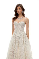 Celina Lace Corset Maxi Gown