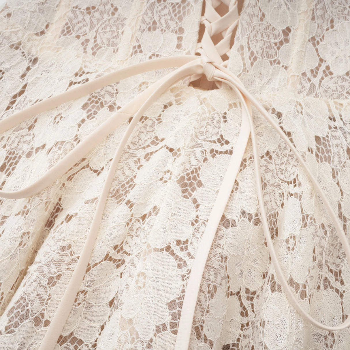 Celina White Lace Corset Maxi Dress