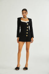Céline black longsleeved dress