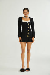 Céline black longsleeved dress