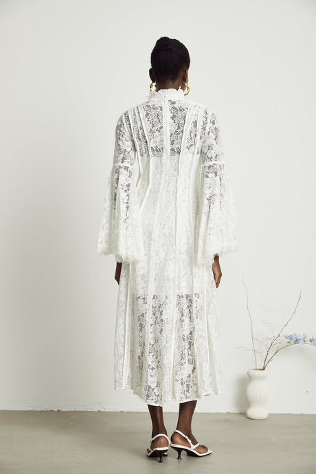 Céline lace cutout midi dress