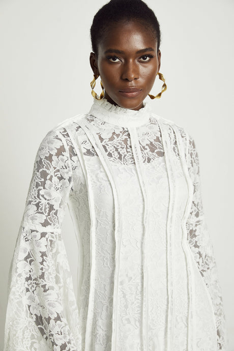 Céline lace cutout midi dress