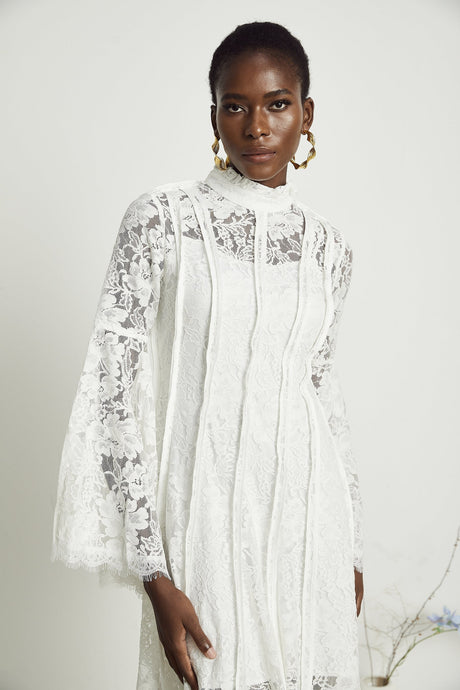 Céline lace cutout midi dress