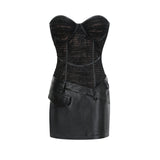 Cerys black mesh mini dress