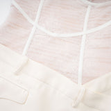 Cerys white mesh mini dress