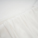 Charleigh Mini Dress White Ribbon Ruched Layered