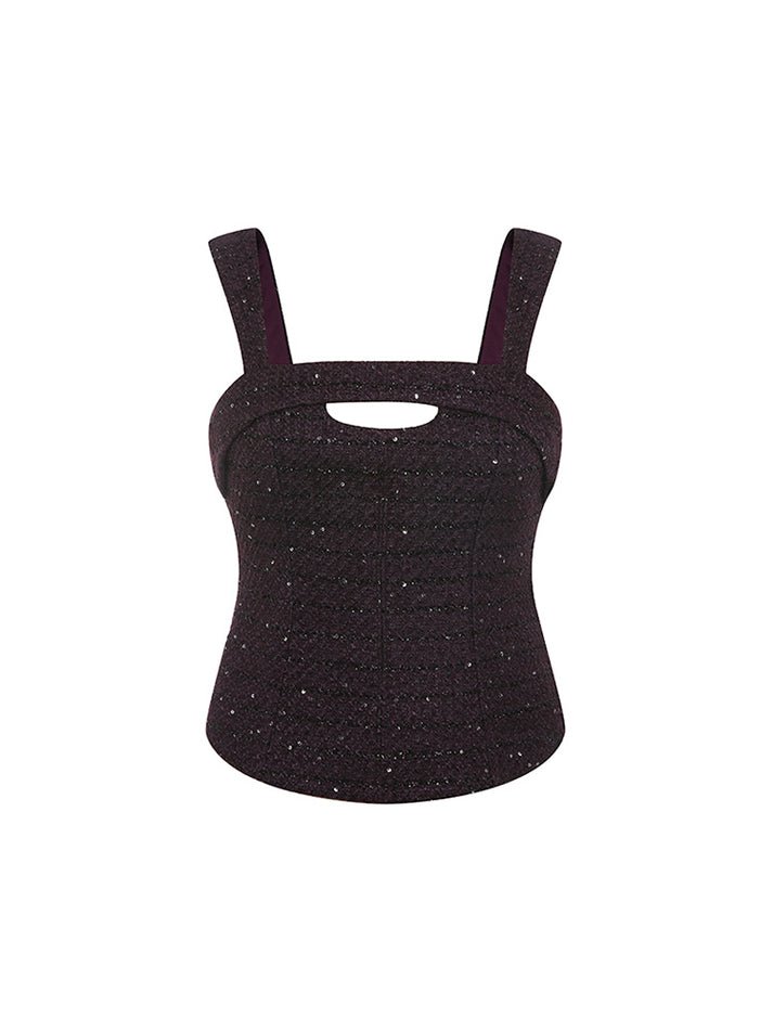 Charleigh Top - Flattering Fitted Silhouette Fit - Square Neckline Style - Sleeveless Design - Premium Quality - Comfortable Design - Modern Look