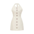 Charlene embellished openback mini dress