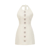 Charlene embellished openback mini dress