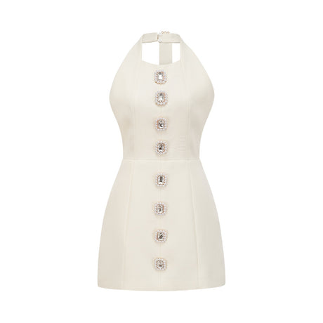 Charlene embellished openback mini dress
