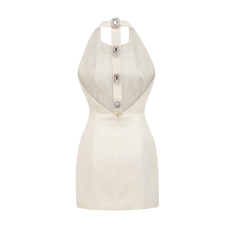 Charlene embellished openback mini dress