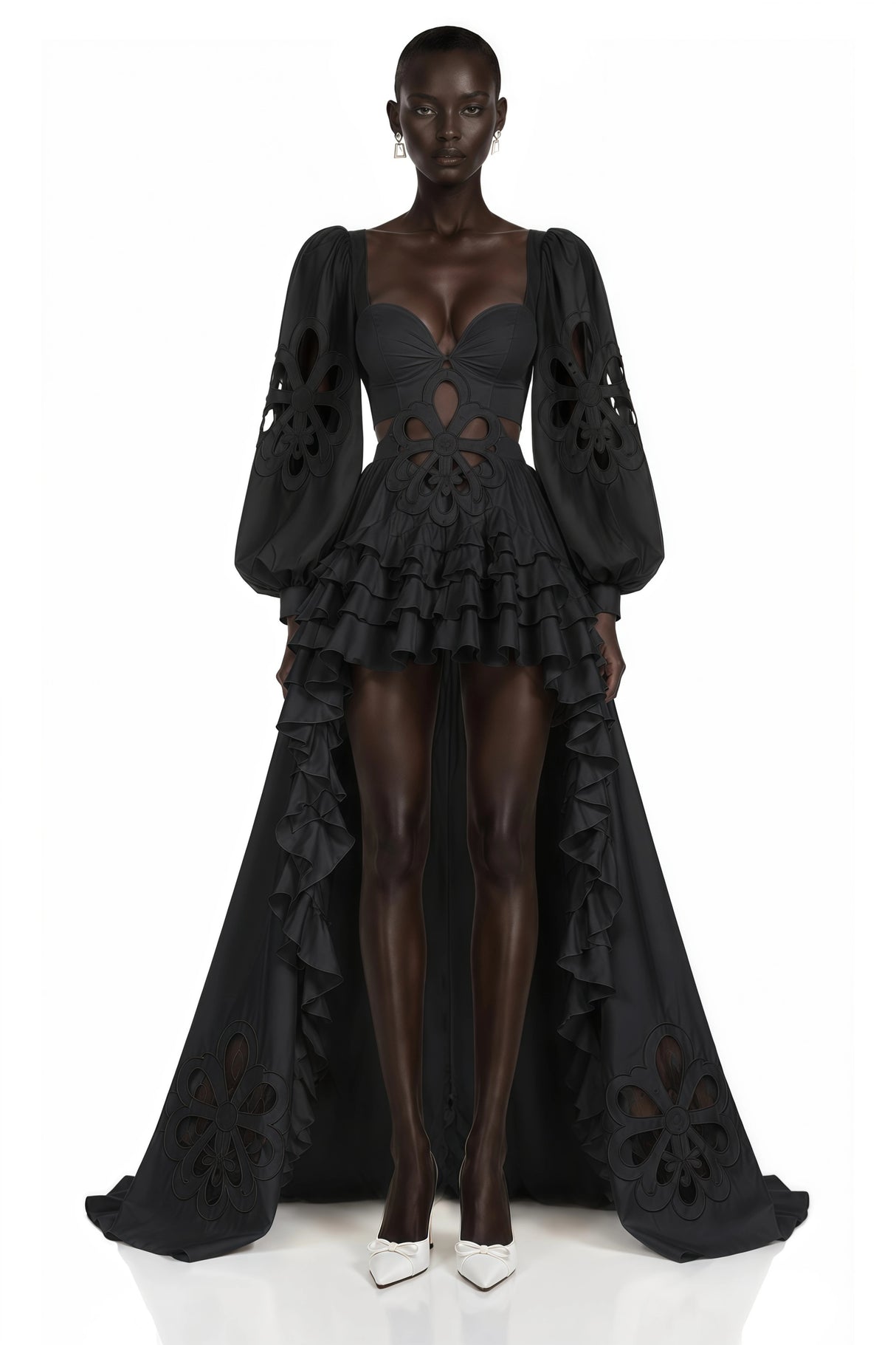 Charles Black CutOut Asymmetrical Maxi Dress
