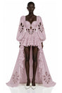 Charles Pink CutOut Asymmetrical Maxi Dress