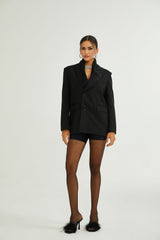 Charlotte Blazer - Wool - Shawl Lapels - Front Button Fastening - Straight Hem