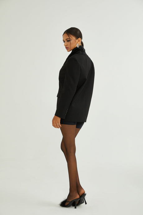 Charlotte Blazer - Wool - Shawl Lapels - Front Button Fastening - Straight Hem