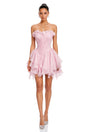 Charlotte Pink Off Shoulder Ruffled Mini Dress