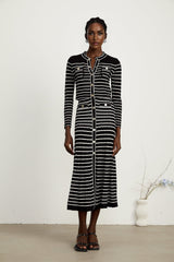 Charlotte striped knitted cardigan  dress matching set
