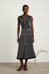Charlotte striped knitted cardigan  dress matching set