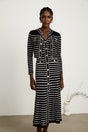 Charlotte striped knitted cardigan  dress matching set