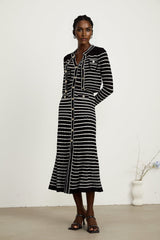 Charlotte striped knitted cardigan  dress matching set