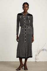 Charlotte striped knitted cardigan  dress matching set