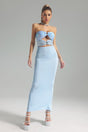 Cherish Blue Sequin Cutout Bodycon Dress
