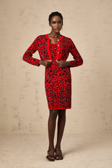Cheyenne Cardigan - Leopard Pattern - Lurex Detailing - Front Button Fastening