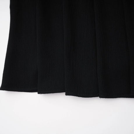 Chiara Black Lace Panel Pleated Midi Dress