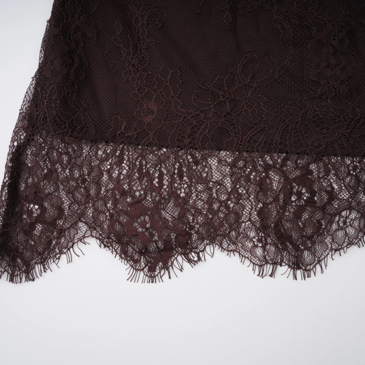 Christa Brown Floral Lace Maxi Dress with Cape