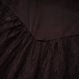 Christa Brown Floral Lace Maxi Dress with Cape