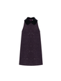 Clara Dress - Sleeveless A - Line Silhouette - Velvet Collar - Shimmering Details - Relaxed Fit