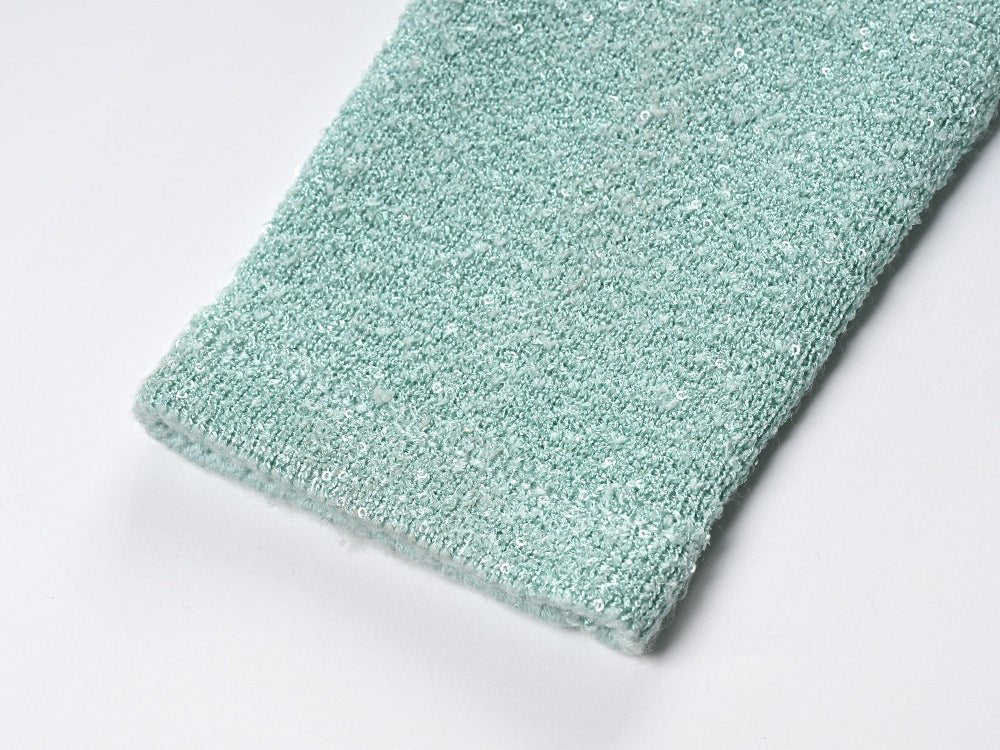 Clara Jacket & Skirt Set - Sophisticated Tweed Texture - Floral Embellishments - Pearl Button Detailing - Tailored Fit