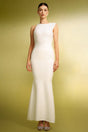 Clara White Bandage Maxi Dress Backless Formal Evening Gown